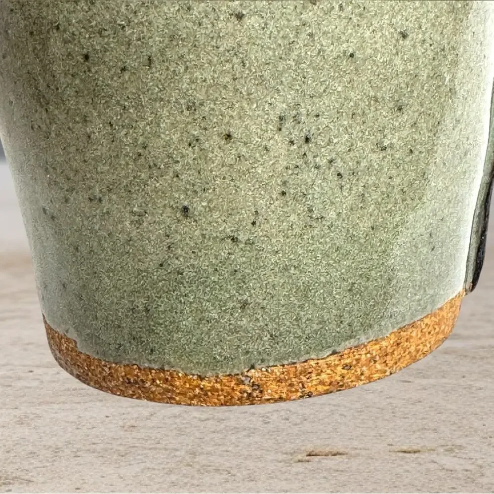 Studio Art Pottery Stoneware Tumbler Mug Vase Branch Botanical Rustic Signed